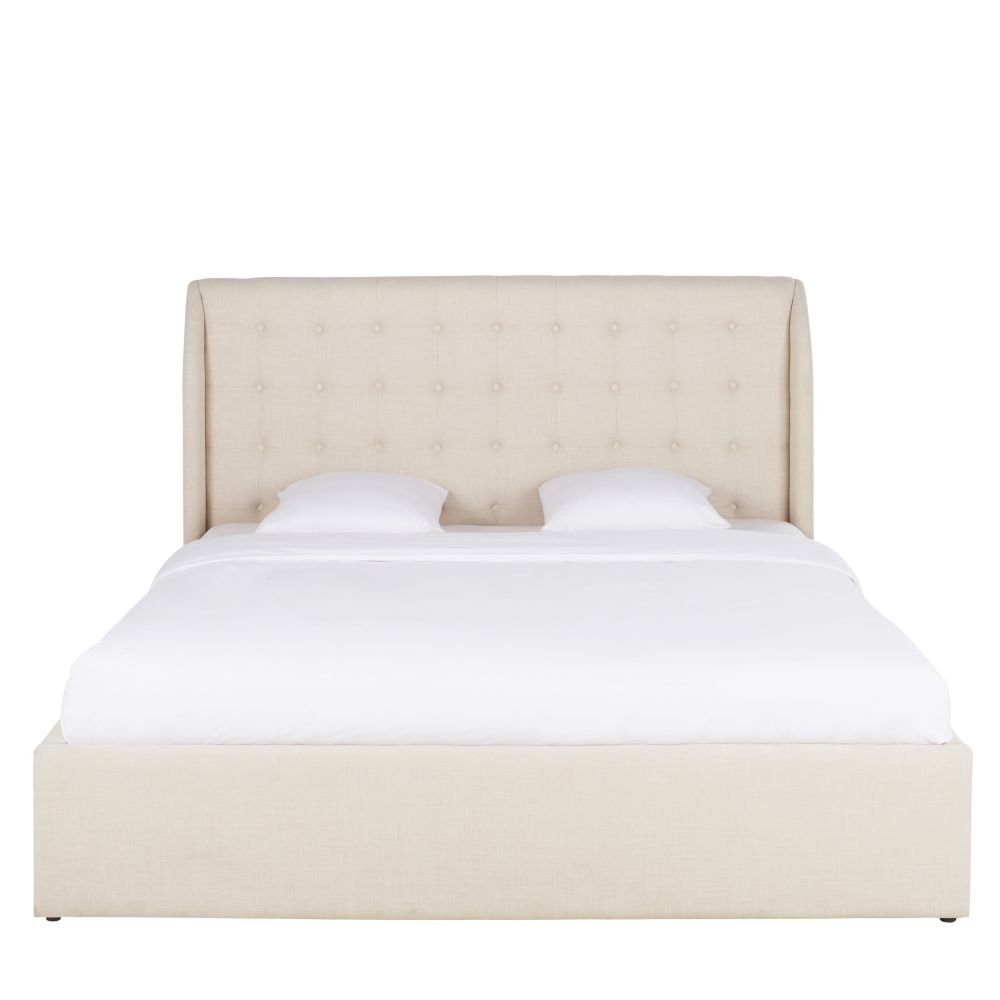 Lit coffre sommier inclus bois de pin blanc 160x200 cm