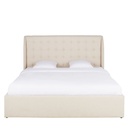 Lit coffre sommier inclus bois de pin blanc 160x200 cm