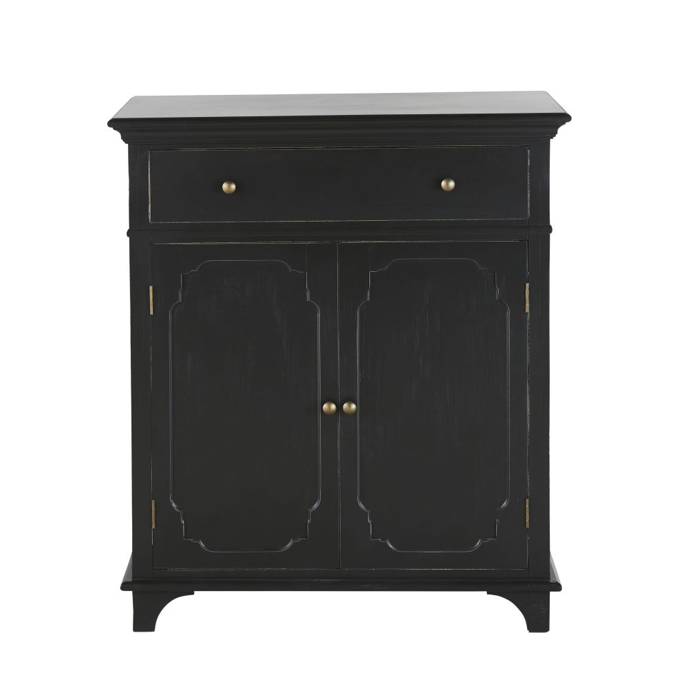 Buffet Selena 2 portes 1 tiroir noir charbon