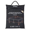 Housse de protection PURAVIDA pour table de jardin rectangulaire noire L240