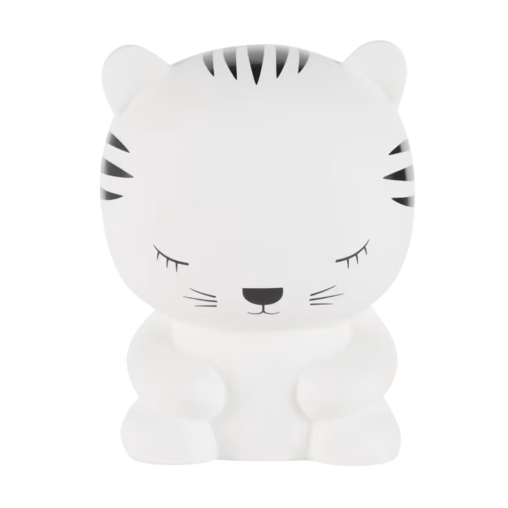 Lampe Mani en céramique tigre blanche et noire H14