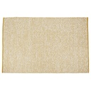 Tapis Loveo en coton recyclé écru et jaune ocre 160x230