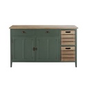 Buffet enfilade Beaumont 2 portes et 4 tiroirs vert foncé