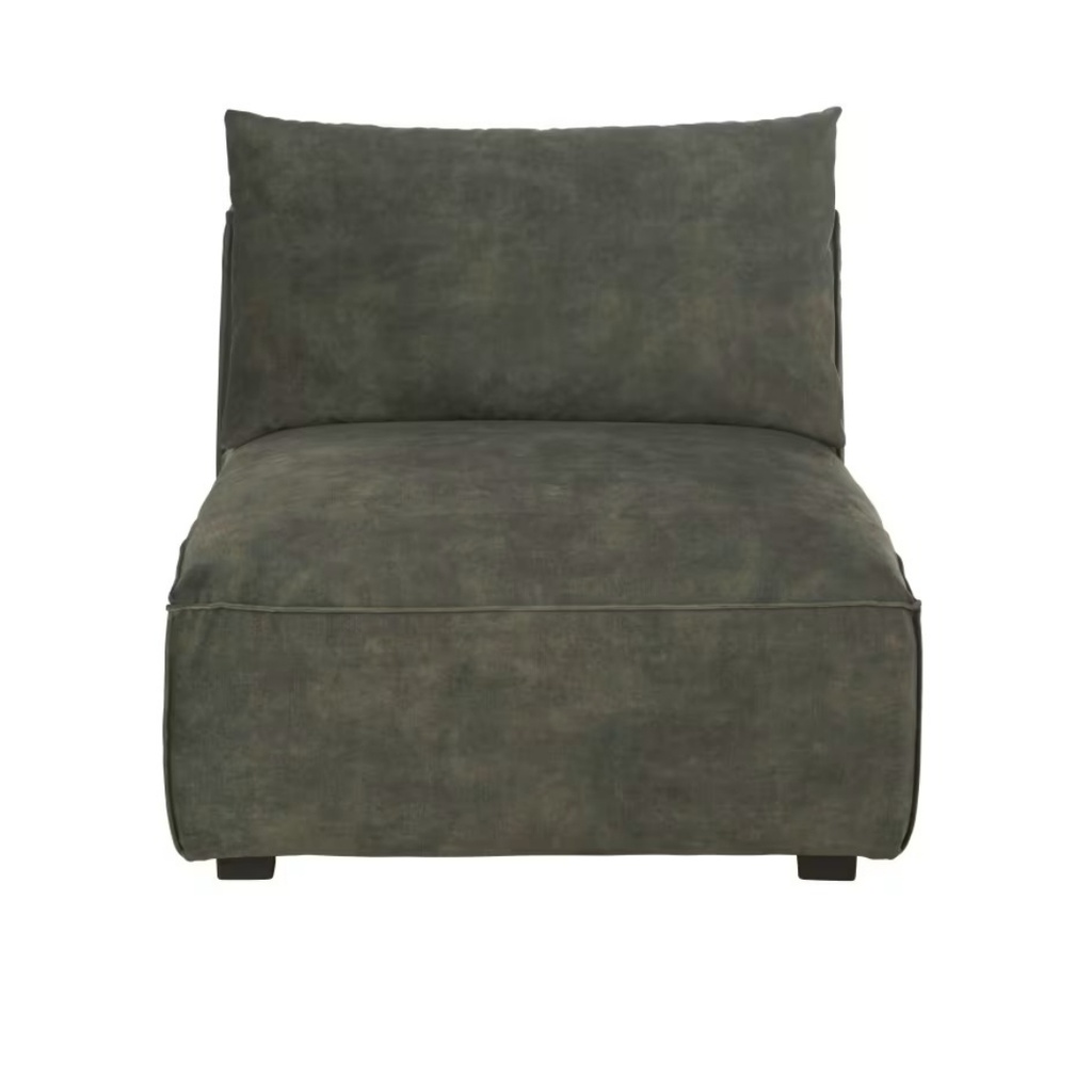 Chauffeuse Barack pour canapé modulable en velours marbré vert
