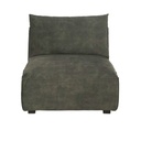 Chauffeuse Barack pour canapé modulable en velours marbré vert