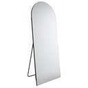 Grand miroir arche Maxandre sur pied noir 80x200