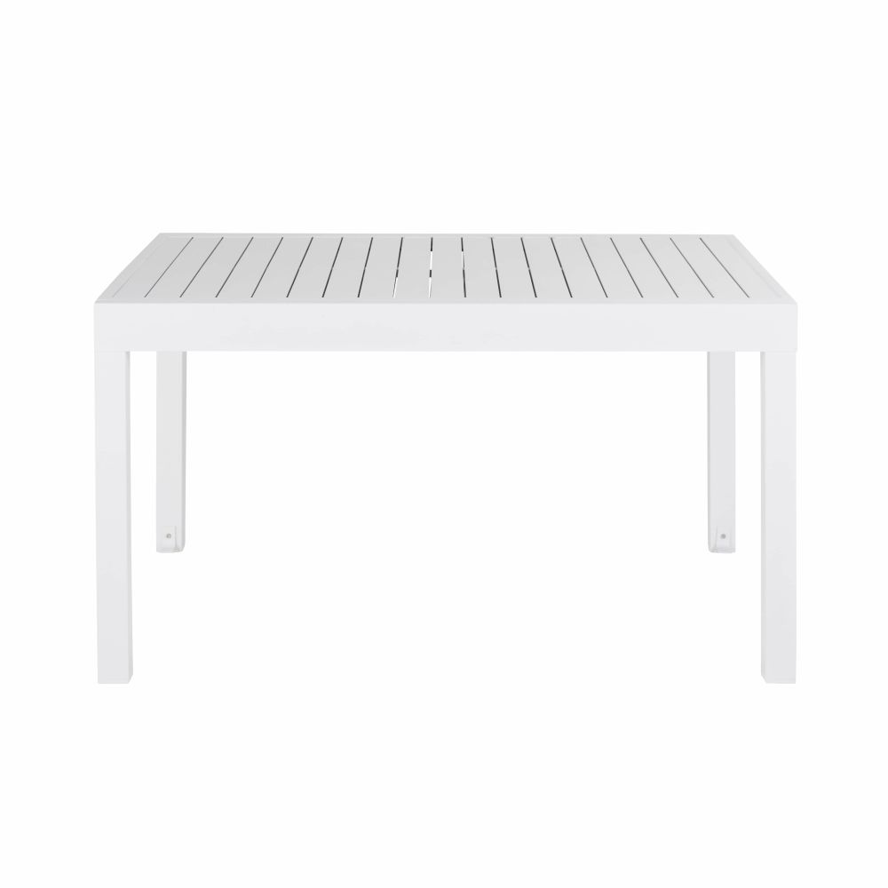 Table de jardin extensible Extenso en aluminium blanc 6/12 personnes