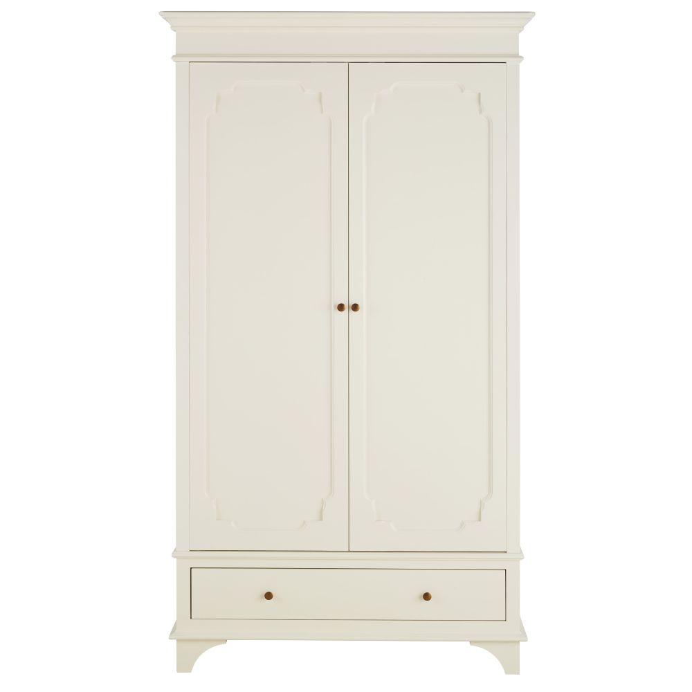 Armoire de rangement Selena 2 portes 1 tiroir blanc