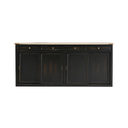 Buffet Indies 4 portes 3 tiroirs en manguier massif noir