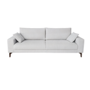 Canapé clic-clac Amelia 3 places en velours cotelé beige clair