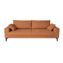 Canapé clic-clac Amelia 3 places en velours cotelé terracotta