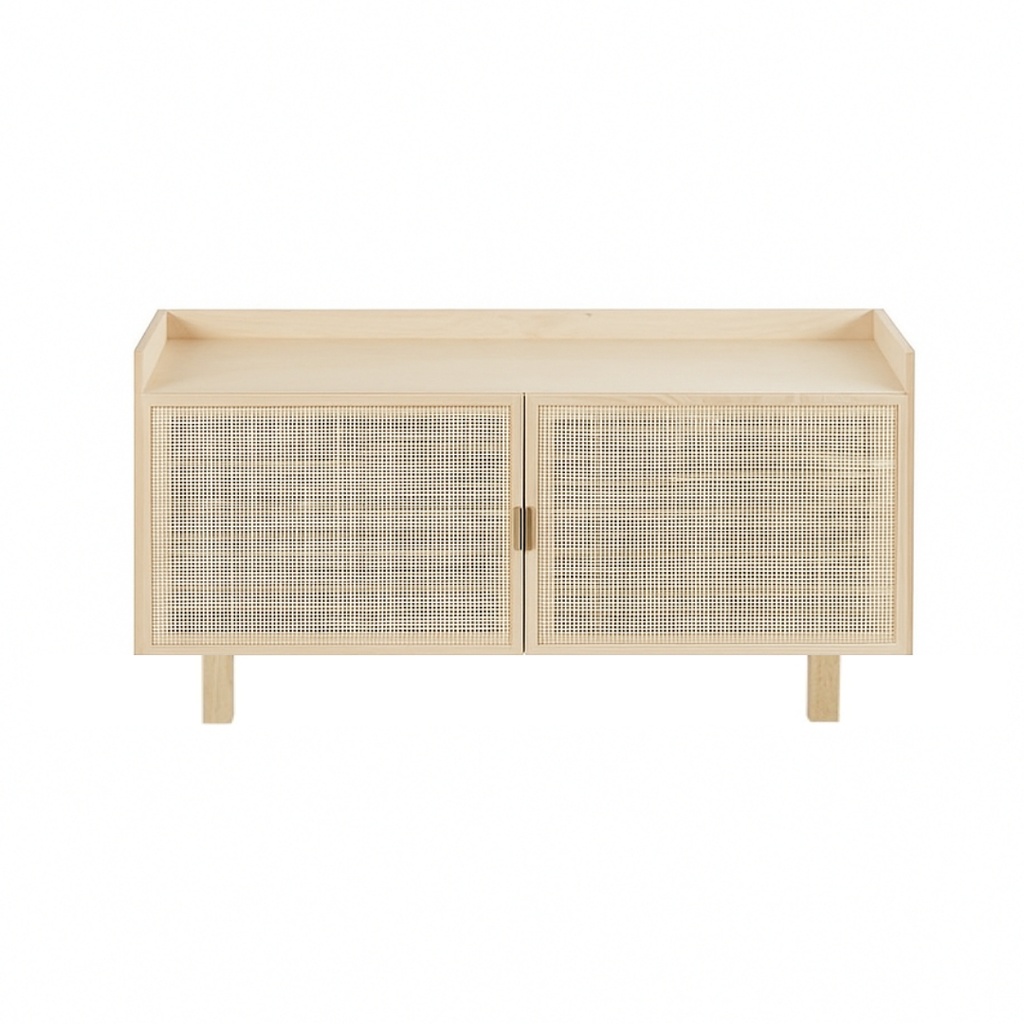 Commode Solstice 2 portes cannage en rotin