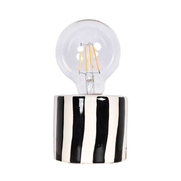 Déco LED Rayure noir à piles D8,8