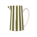 Vase céramique à rayures kaki et blanche GM