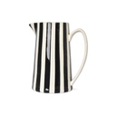 Vase céramique à rayures noir et blanche GM