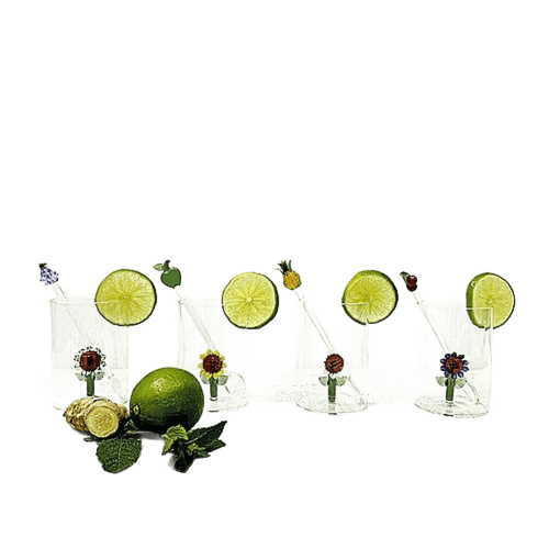 Verre gobelet 3D tournesol assortie D7 H10cm