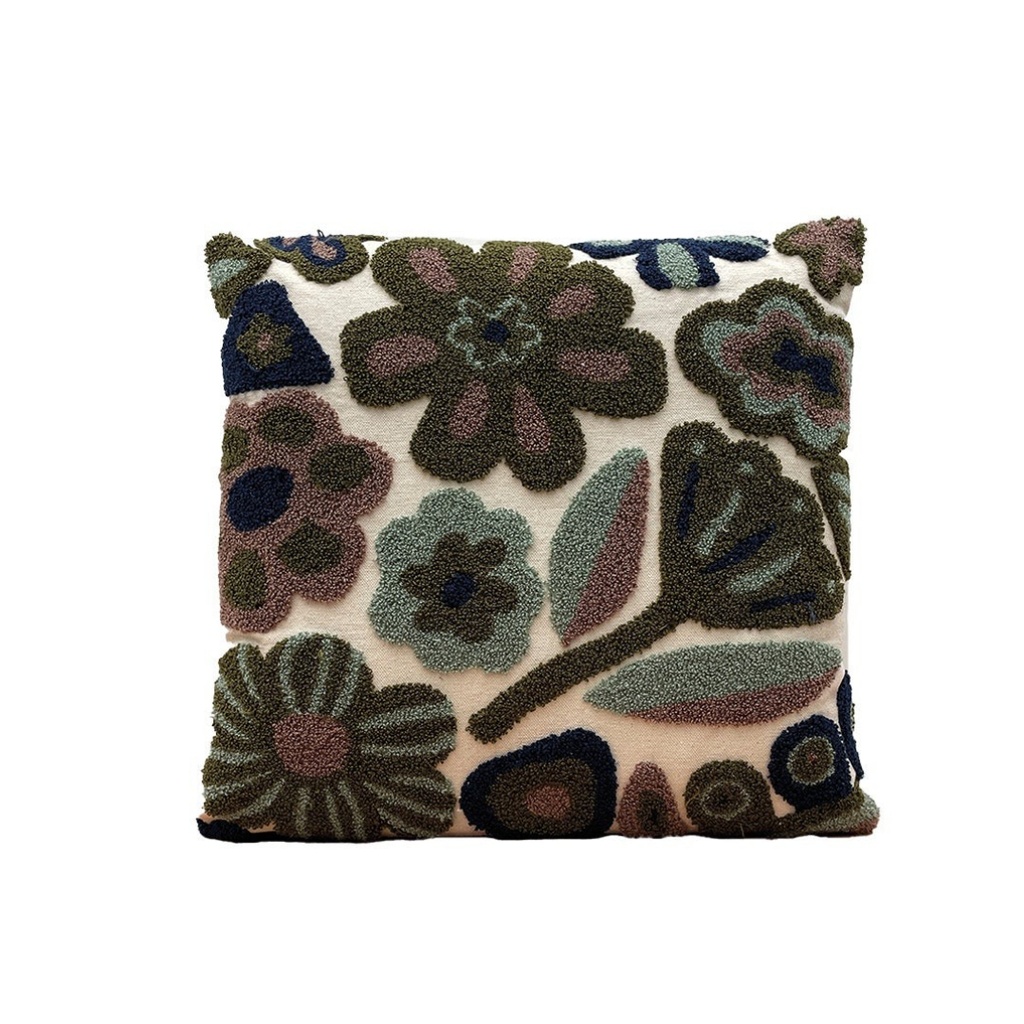 Coussin Influence fleur bleu 40x40cm