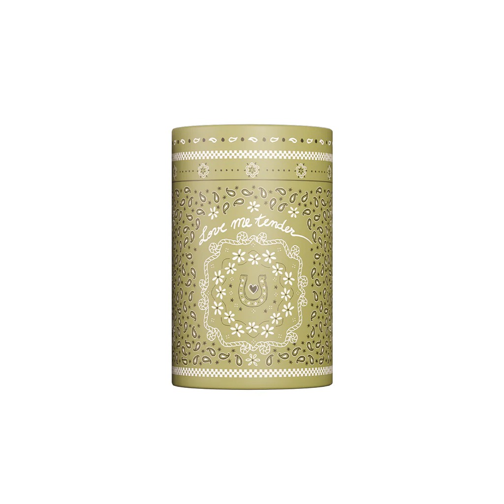Bougie cloche Bandana kaki sous bois D10,5