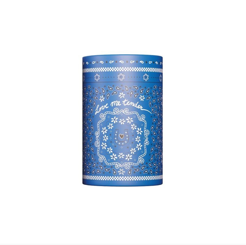 Bougie cloche Bandana bleu figue D10,5