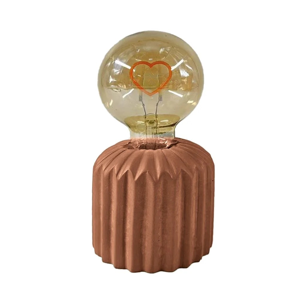 Déco LED mini marron cœur à piles D9,2