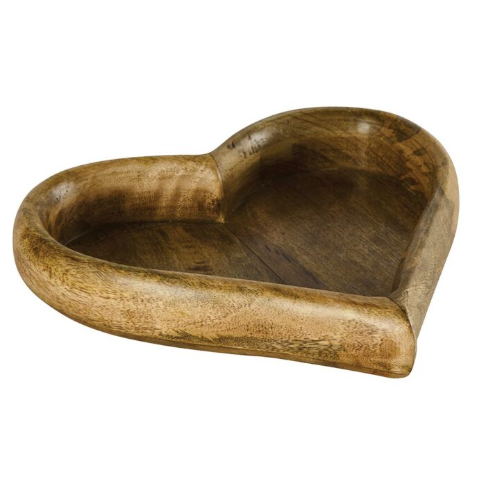 Coupe décorative forme cœur en bois