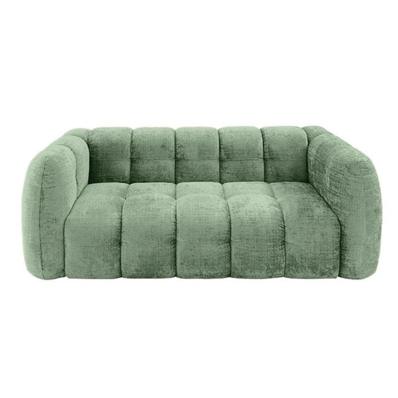 Canapé nuage MILOW design 3 places tissu vert d'eau