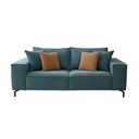 Canapé PUEBLO moderne en velours côtelé bleu