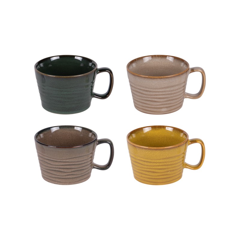 Coffret 4 mugs bas 40cl Kili