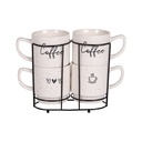 Tour 4 mugs 39cl sweet coffee