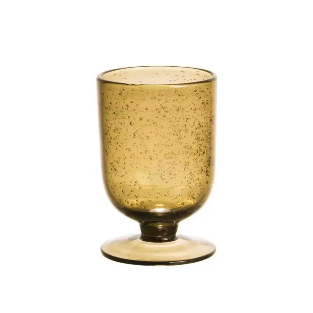 Verre à pied Gordes Bullé 25 cl ambre