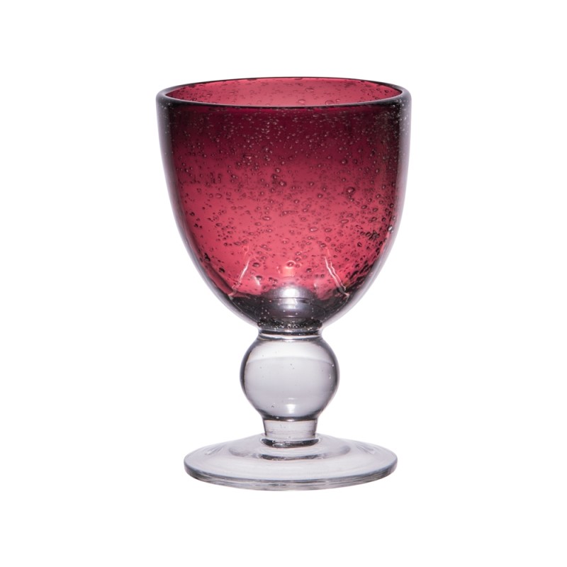 Verre à pied 28 cl artisan bullé violet