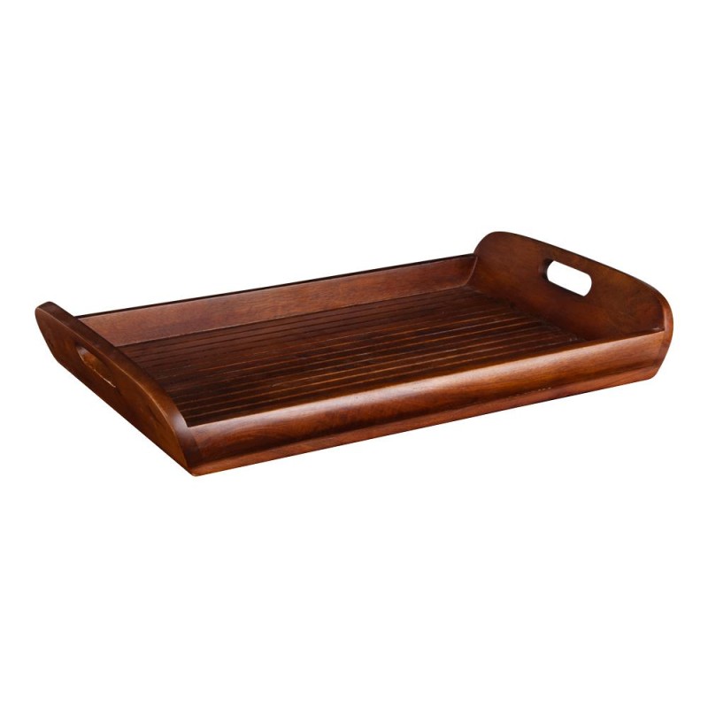 Plateau rectangulaire en manguier noyer 2 poignées
