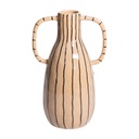 Vase Zanzibar en grès cérame line beige