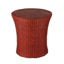 Bout de canapé Tella en rotin et métal