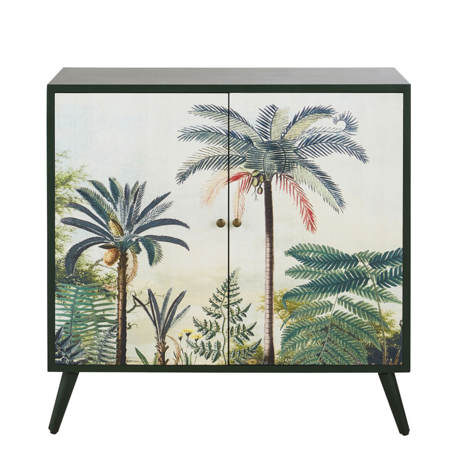 Buffet Palmyre 2 portes imprimé végétal multicolore