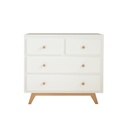 Commode Sweet style scandinave 4 tiroirs blanche