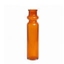 Vase en verre texturé orange transparent 18x76cm