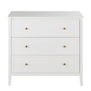 Commode Chamarel 3 tiroirs blanche