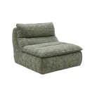 Fauteuil Gael en tissu chenille vert grisé