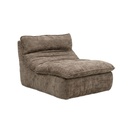 Fauteuil Gael en tissu chenille taupe grisé