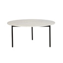 Table basse Eagle ronde en marbre et métal coloris noir D75