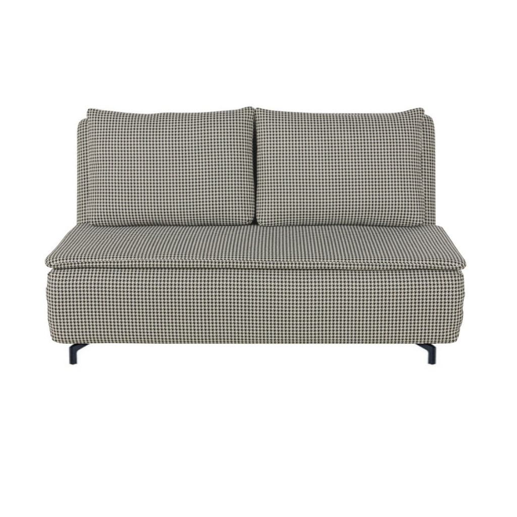 Banquette Nio convertible 2 places motifs pied en métal noir