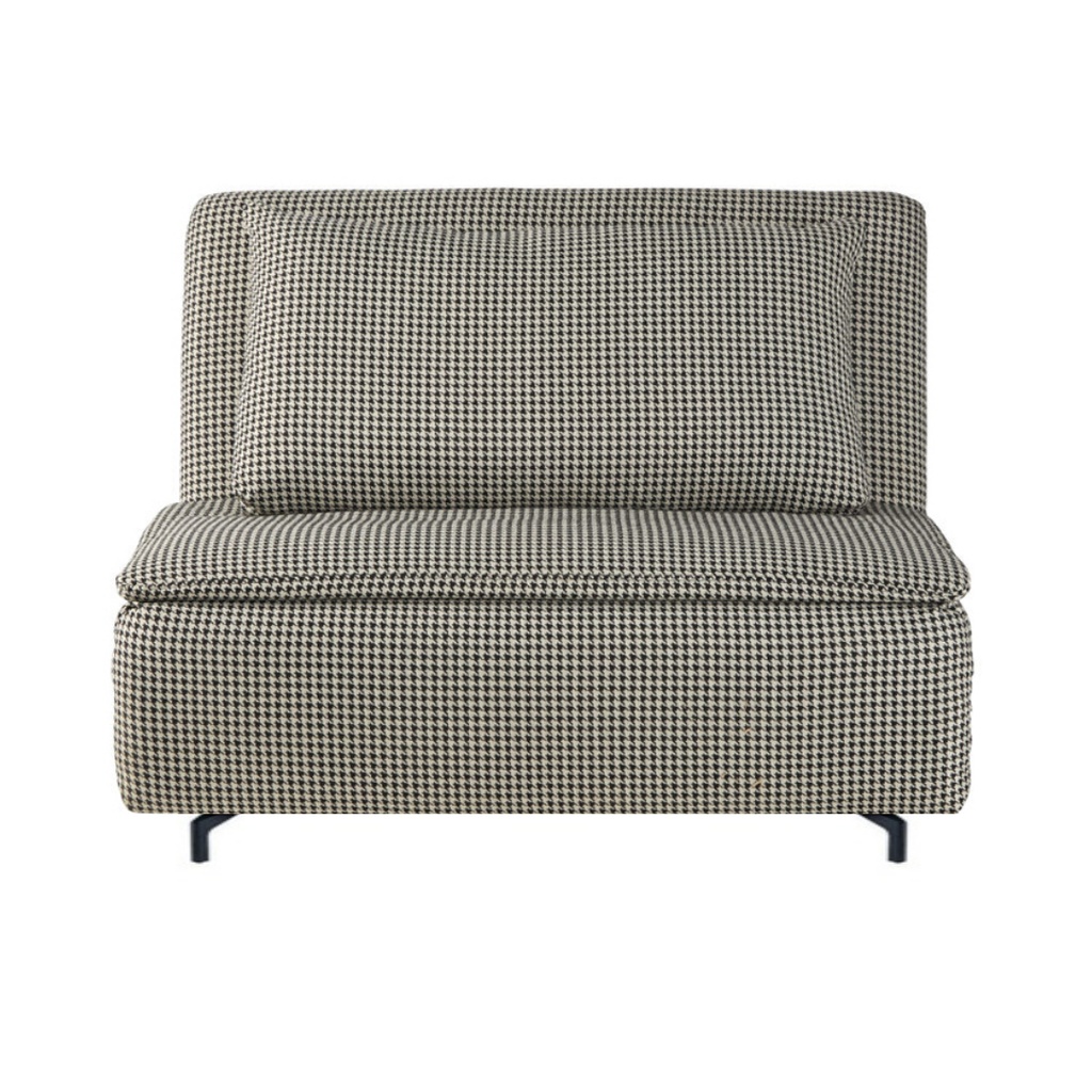 Banquette Nio convertible 1 place motifs pied en métal noir