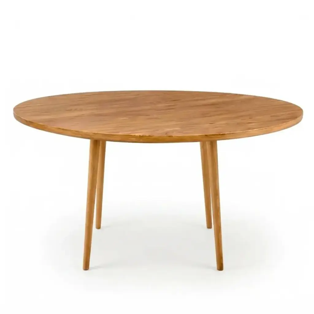 Table à manger Nogobo ronde en manguier massif blanchi 5/6 personnes D120 