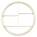 Étagère murale Yoko ronde en métal doré