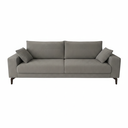 Canapé clic-clac Amelia 3 places en velours côtelé gris