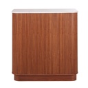 Bar Spiga 2 tiroirs 1 niche range-bouteilles et plateau marbre