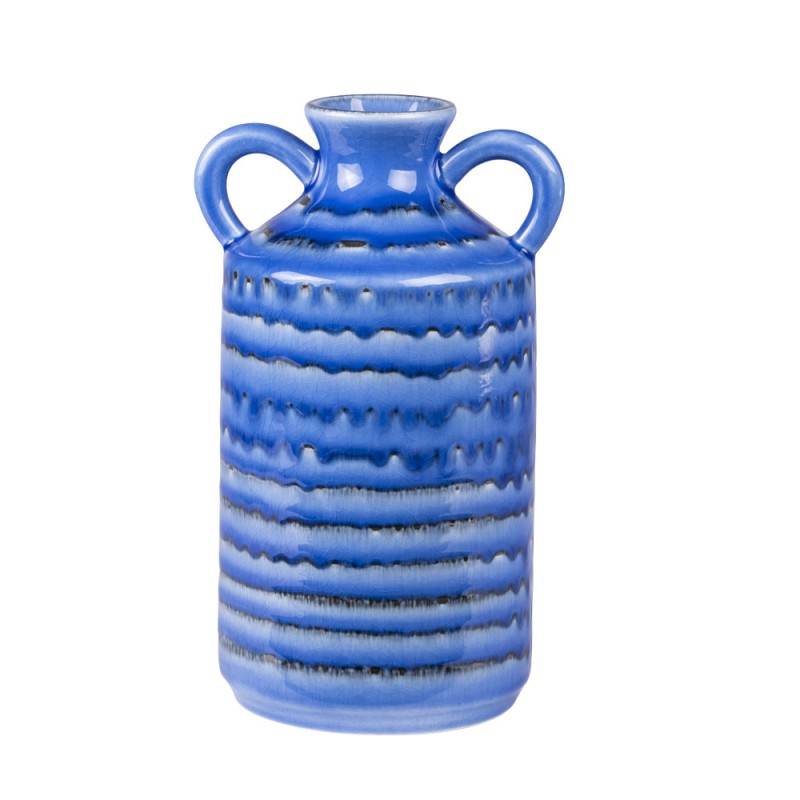 Vase océan en céramique bleu h25 cm