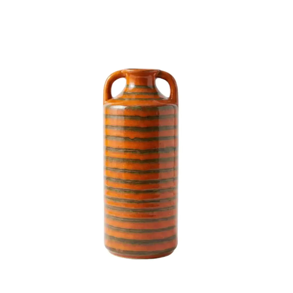 Vase terra en céramique orange H30cm 
