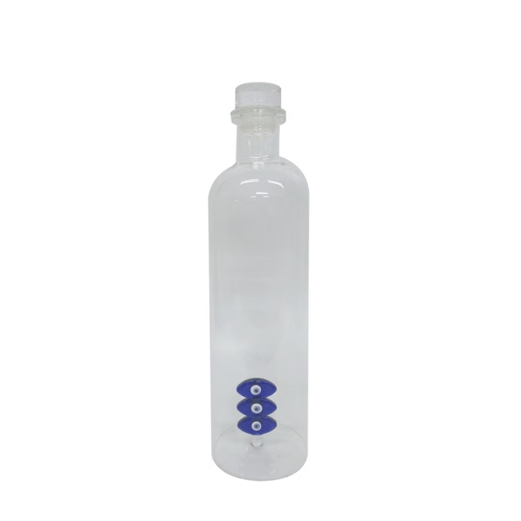 Bouteille 3D œil bleu D8,5 H32,5cm